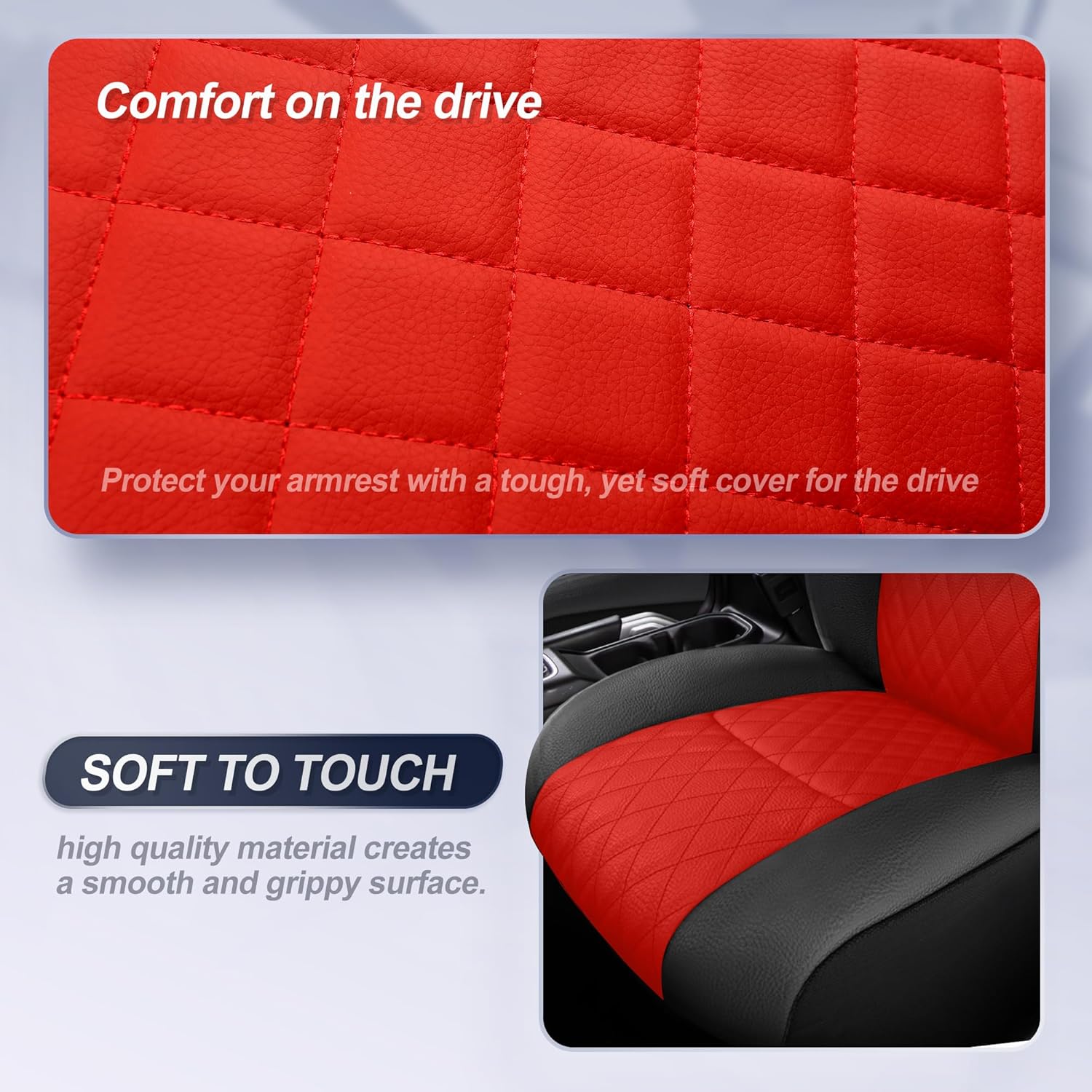 GIANT PANDA Full Set Seat Covers for Jeep Wrangler JL 4 Door 2018-2026 Unlimited Sahara Sport Rubicon Willys,Faux Leather Seat Protectors Without Rear Cup Holder (Full Set, Red)