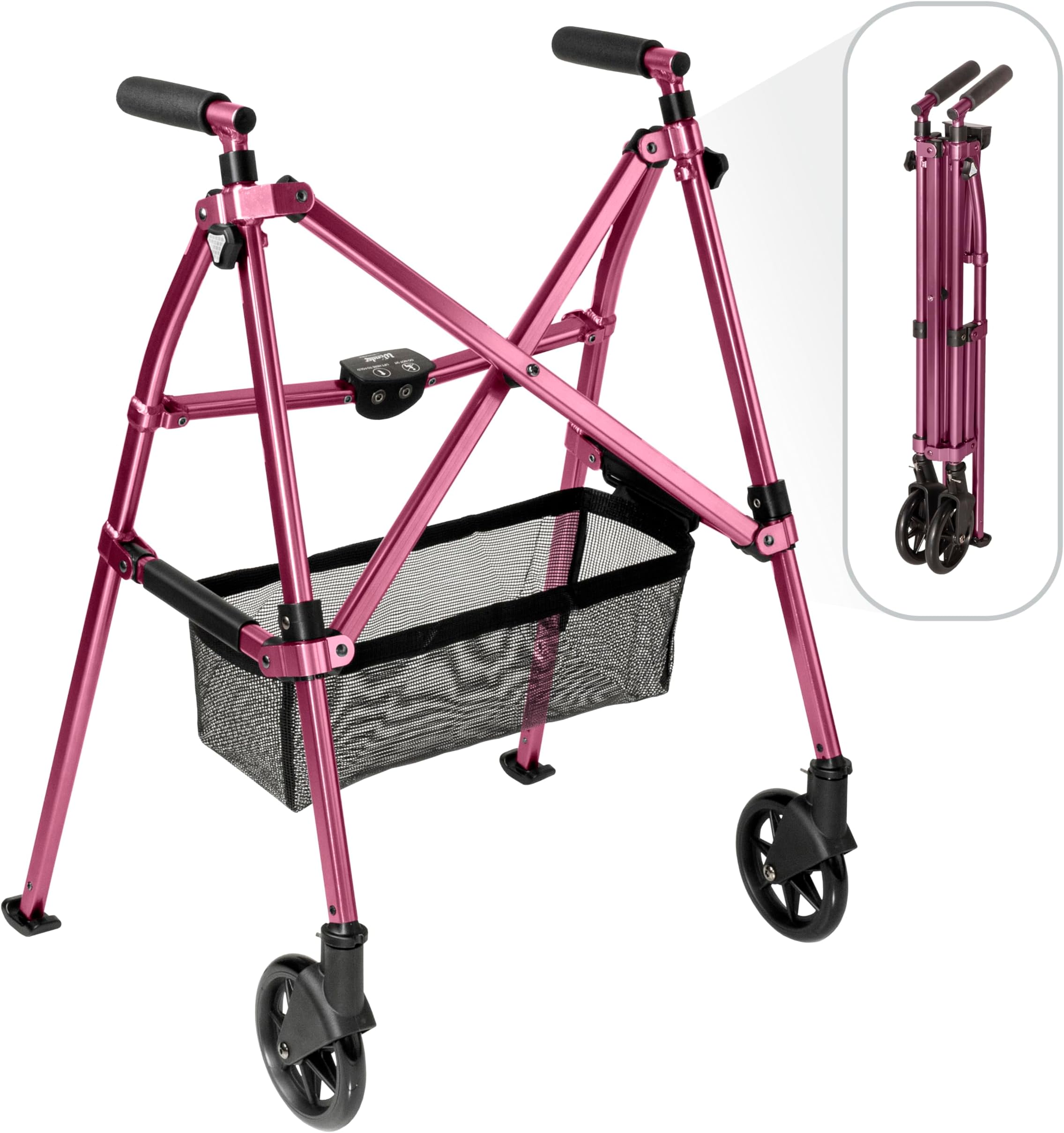 Stander Wonder Rollator Plus, Lightweight Folding Walker For Seniors