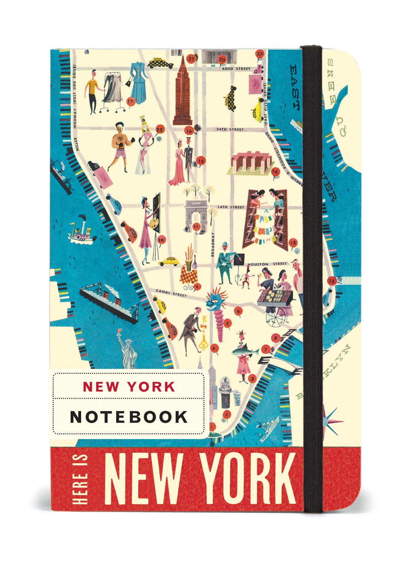 CAVANILLI & CO. Cavallini Papers NBNYCMAP/SM New York City Map Notebook, 4" x 6"