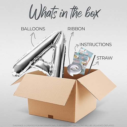 Miniatura 5 de Globos de letras  WILL YOU BE MY GF Letras del alfabeto de 16 pulgadas de aluminio Mylar globo para el día de San Valentín (plateado)