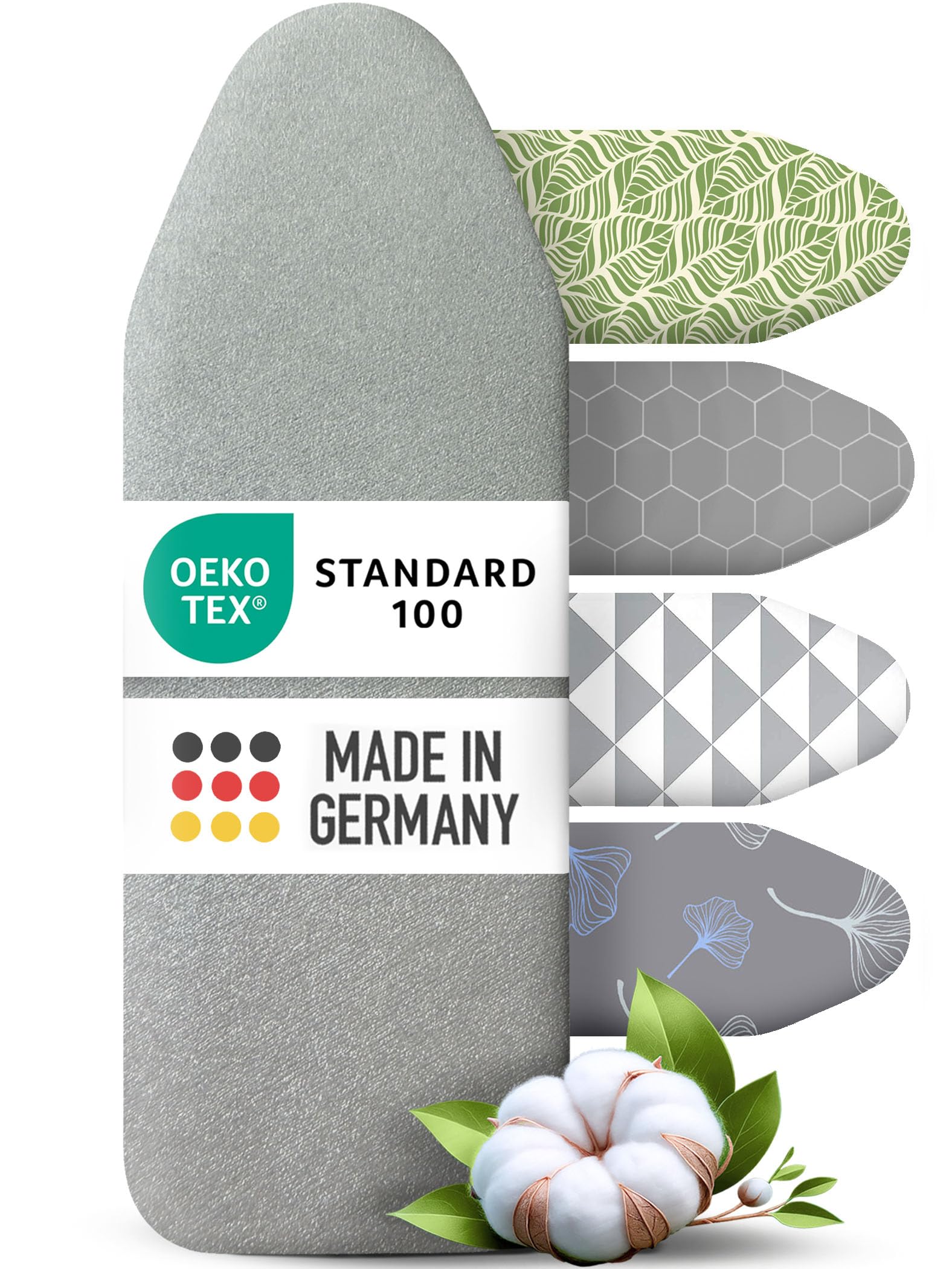 Arteneur Silver Arteneur® - Universal Ironing Board Cover 120 X 40 Cm For Ironing Iron, Ironing Board Cover With Thermal Reflector, Thick Foam Padding And Elastic (M)