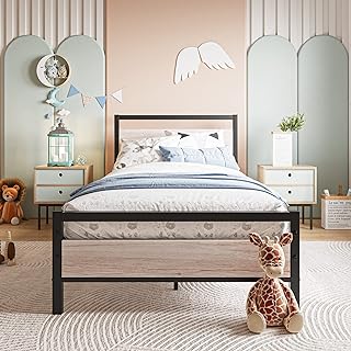 BOFENG Farmhouse Twin Bed Frame