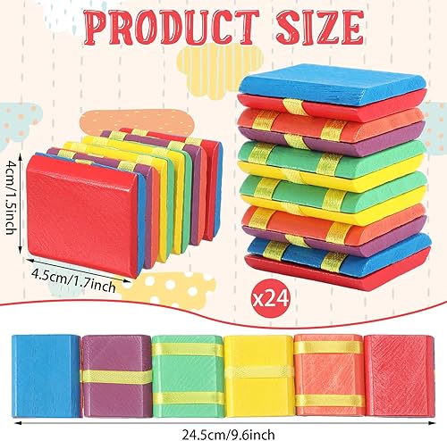 Miniatura 2 de Jenaai Escalera de madera Jacobs de Jacob, 24 unidades, escaleras, para recuerdos de nostalgia, regalo, rompecabezas, mentales, aumentar la