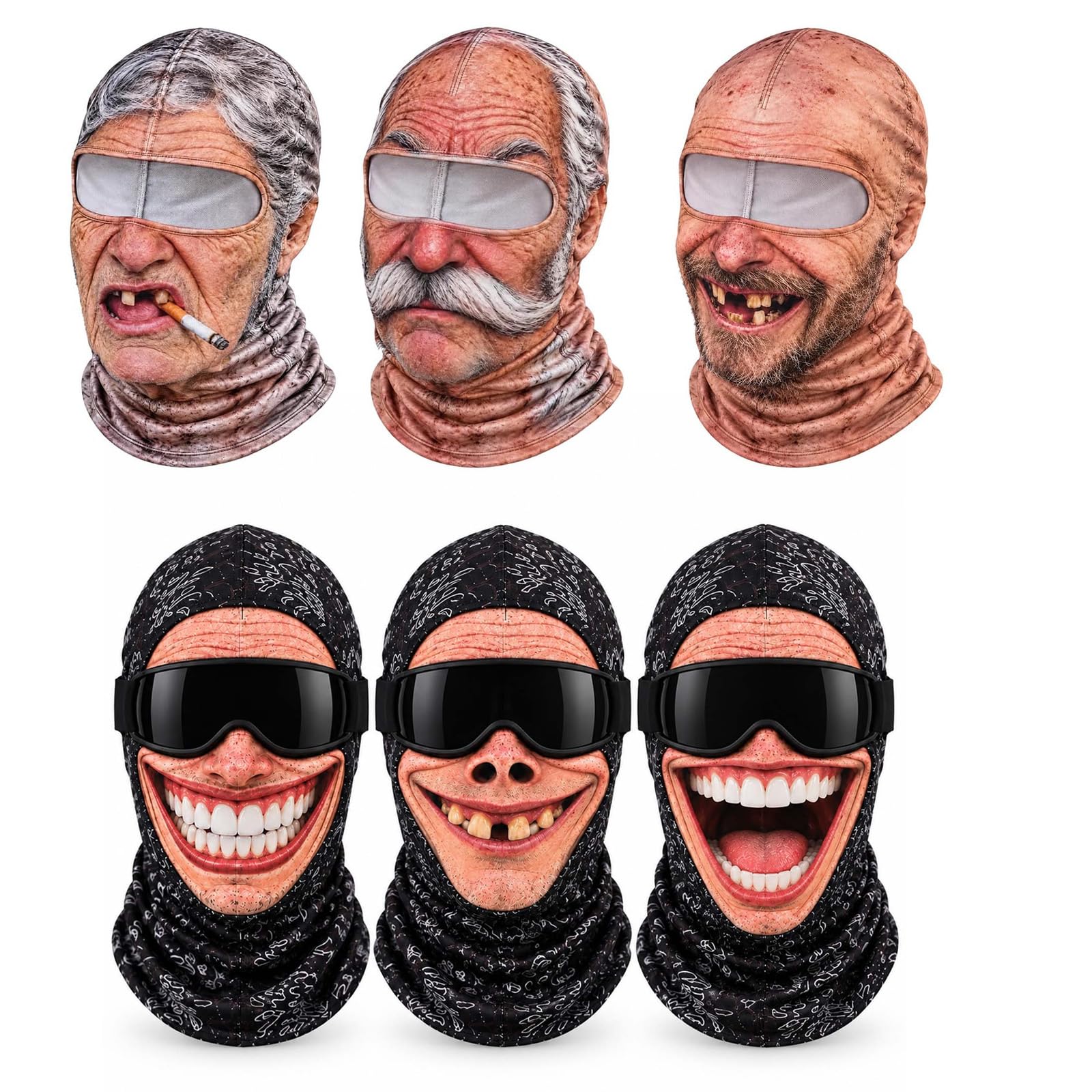 Funny Old F*cker Man - Pasamontañas de invierno con impresión 3D