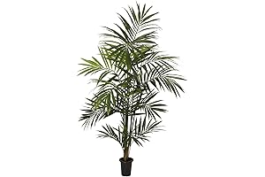 Nearly Natural 7ft Kentia Palm for Home and Office, Lifelike Artificial Tree in Planter