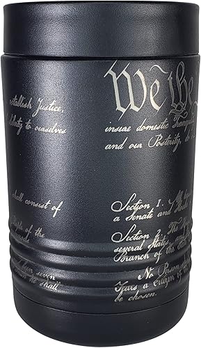 Miniatura 8 de We The People Constitution - Enfriador de latas aislado de acero inoxidable de doble pared, capacidad para latas de 12 o 16 onzas o botellas de 12
