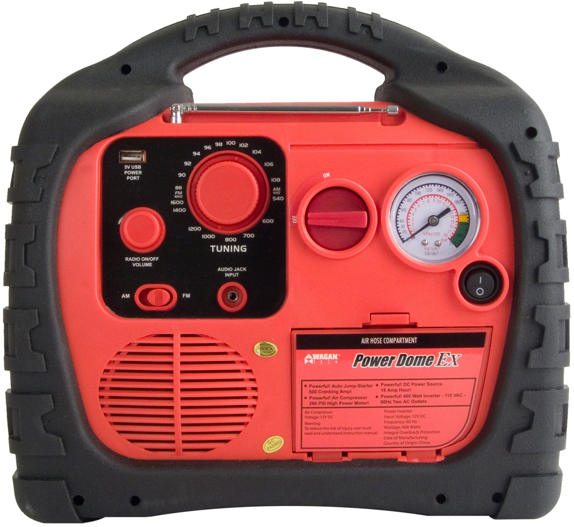 Wagan Power Dome EX 400Watt Jump Starter with BuiltIn Air Compressor