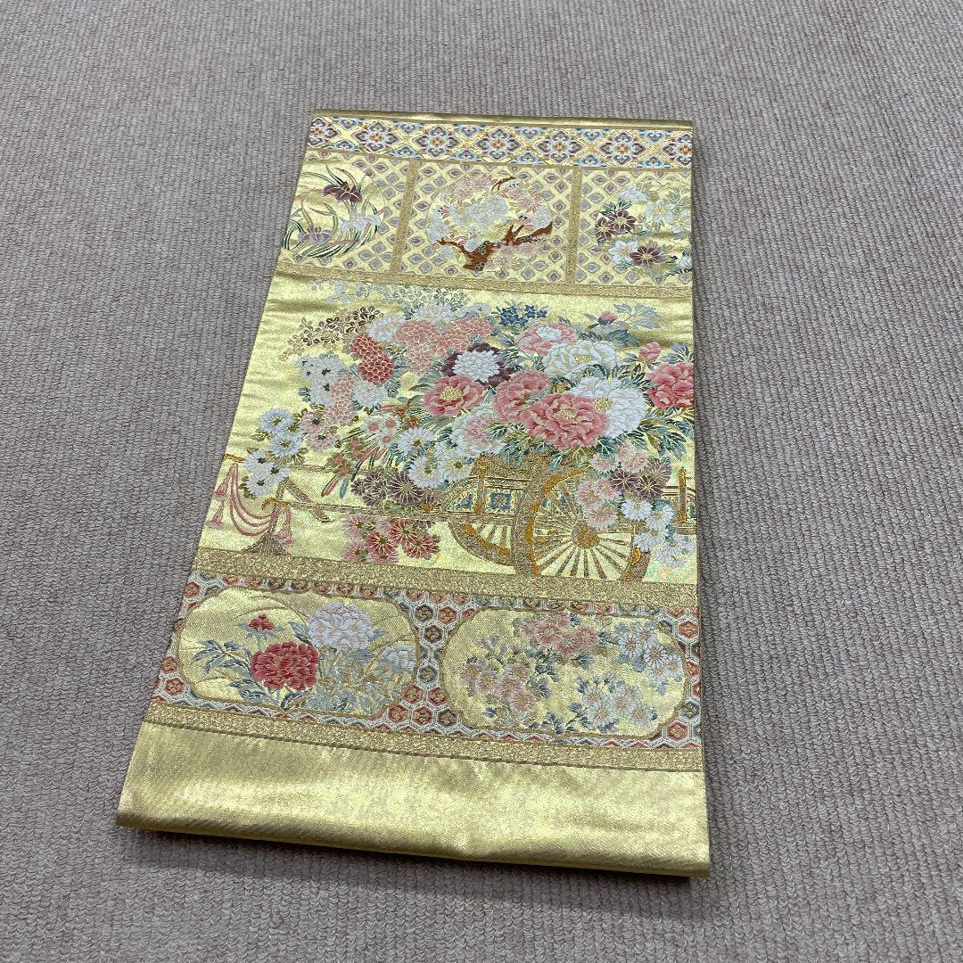 新品 西陣織 橋本織物 伝統工芸士 中村海造 豪華金箔 袋帯 正絹 フォーマル 新品 西陣織 橋本織物 伝統工芸士 中村海造 豪華金箔 袋帯 正絹