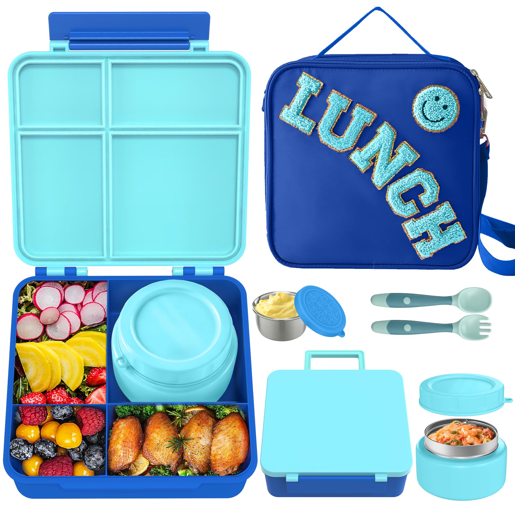 Aimsnk Kids Bento Lunch Box with Soup Thermo