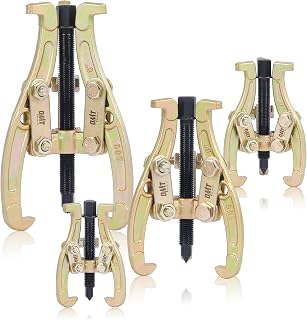 Orion Motor Tech 3 Jaw Gear Puller Set 3" 4" 6" 8" Reversible Jaws for Pulley Bearing Flywheel Removal