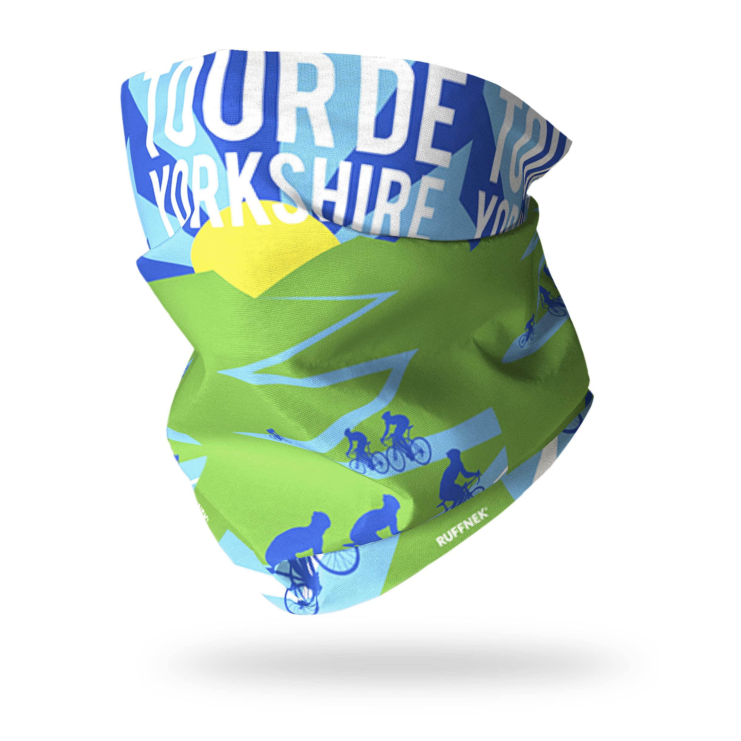 Ruffnek Tour De Yorkshire Cycling Snood Multi Scarf Neck GaiterUnder Helmet LinerHeadband from B&Q
