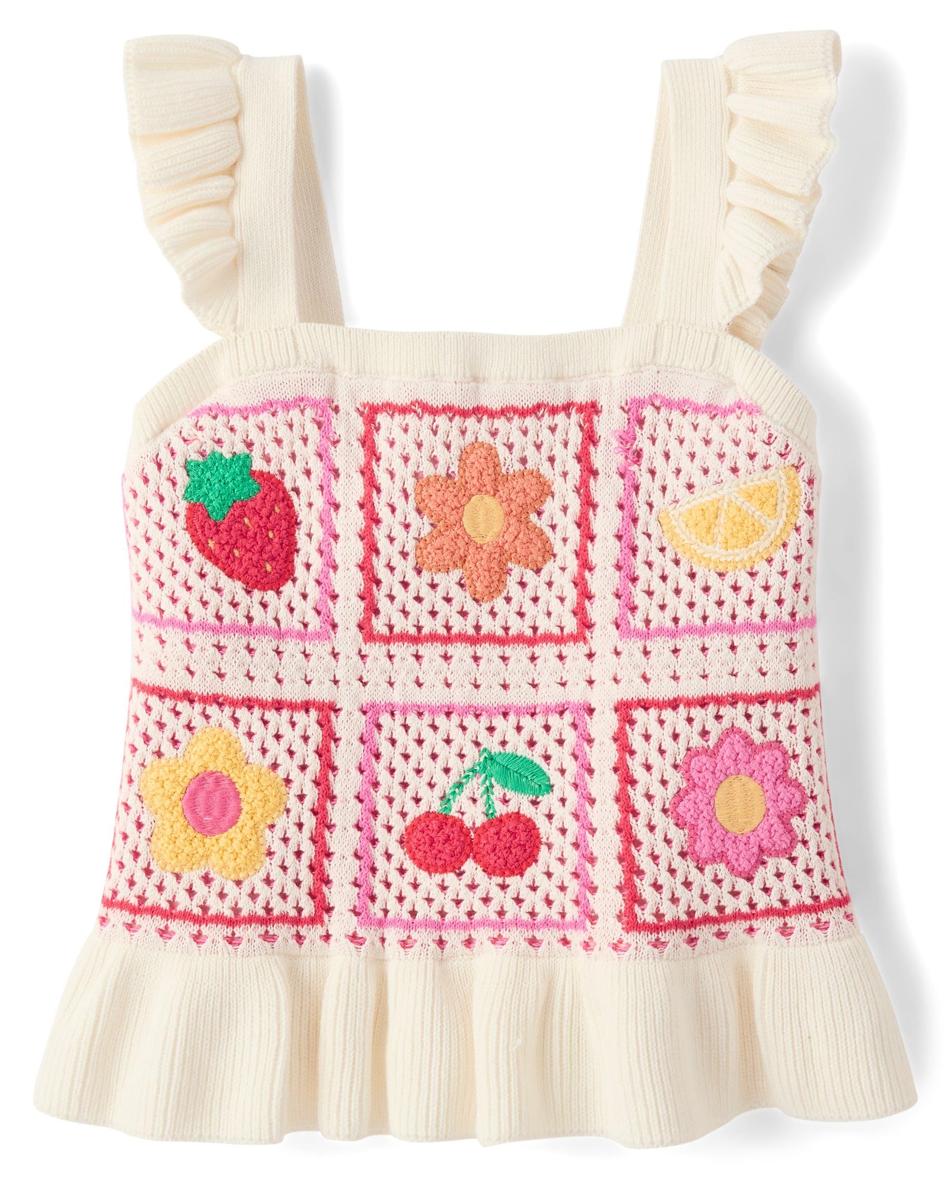 Gymboree Girls and Toddler Flutter Sleeve Eyelet Tank Tops