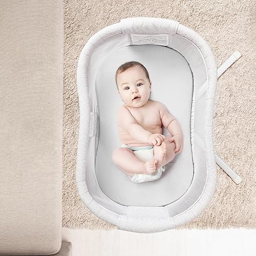 Miniatura 7 de TILLYOU Set de 2 sábanas de punto de jersey para moisés, 32x16, flexibles para distintos colchones de cuna y moisés, muy suaves, transpirables,