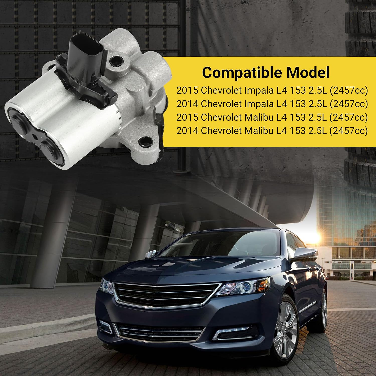 19419980 VVT Solenoid Oil Control Valve for 2014 2015 Chevrolet Chevy Malibu & Impala 2.5L, Replaces Part Numbers 12633613, 916-806, 918-806