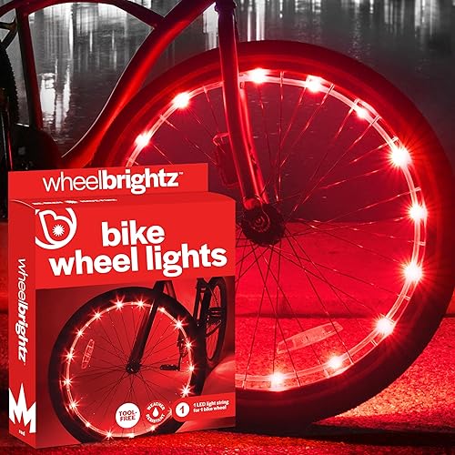 Vista 87 de Wheelbrightz - Luces LED para rueda de bicicleta, brillantes y coloridas - Se adaptan a neumáticos delanteros o traseros - Tubo resistente a la Verde