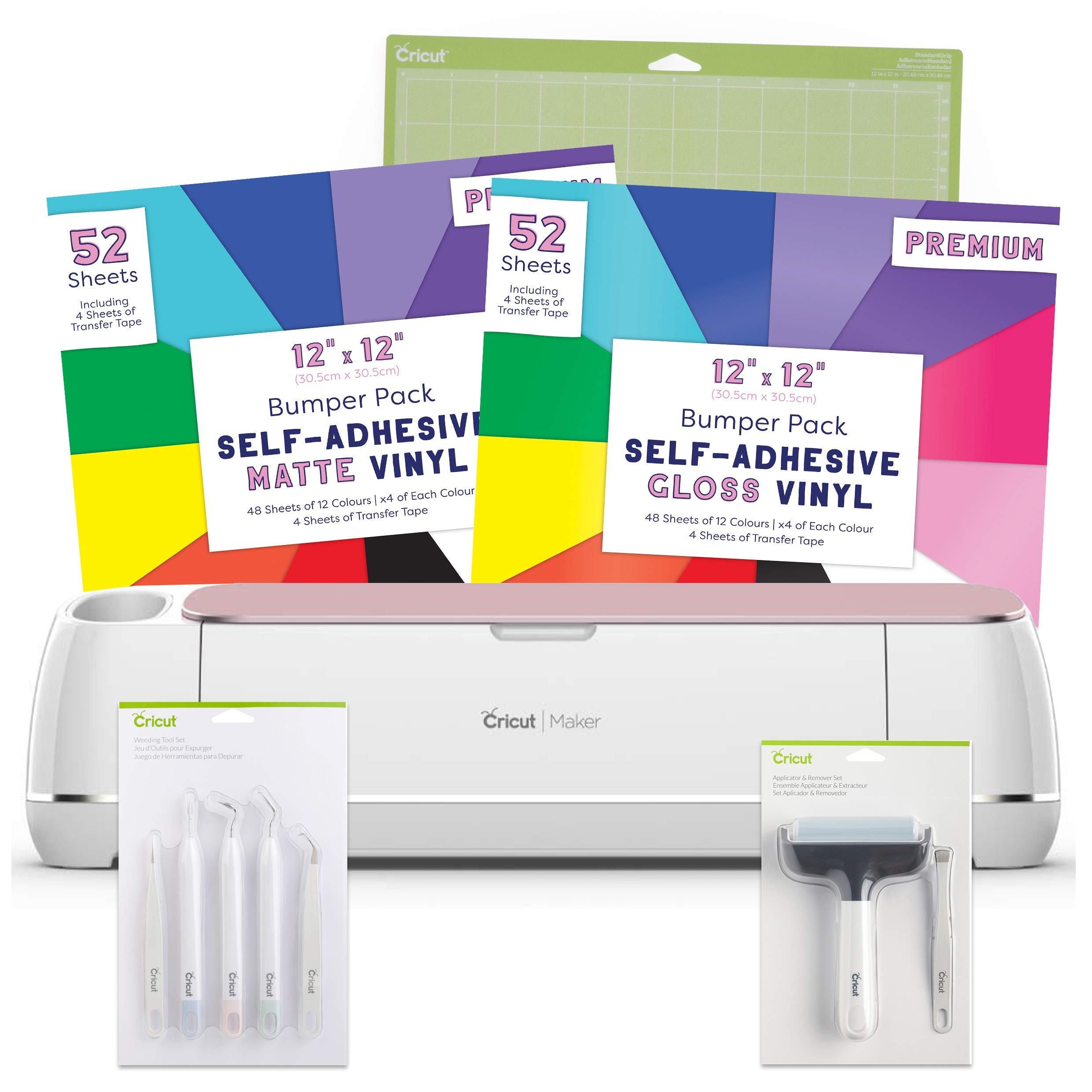 Cricut Maker Rose Vinyl Bundle Brayer And Weeding Tool Sets