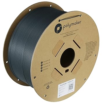 Polymaker PA6-CF Nylon Filament 1.75 Black, 2kg Carbon Fiber Nylon Filament 1.75mm, Cardboard Spool - PolyMide PA6-CF Warp Free Nylon 3D Printer Filament
