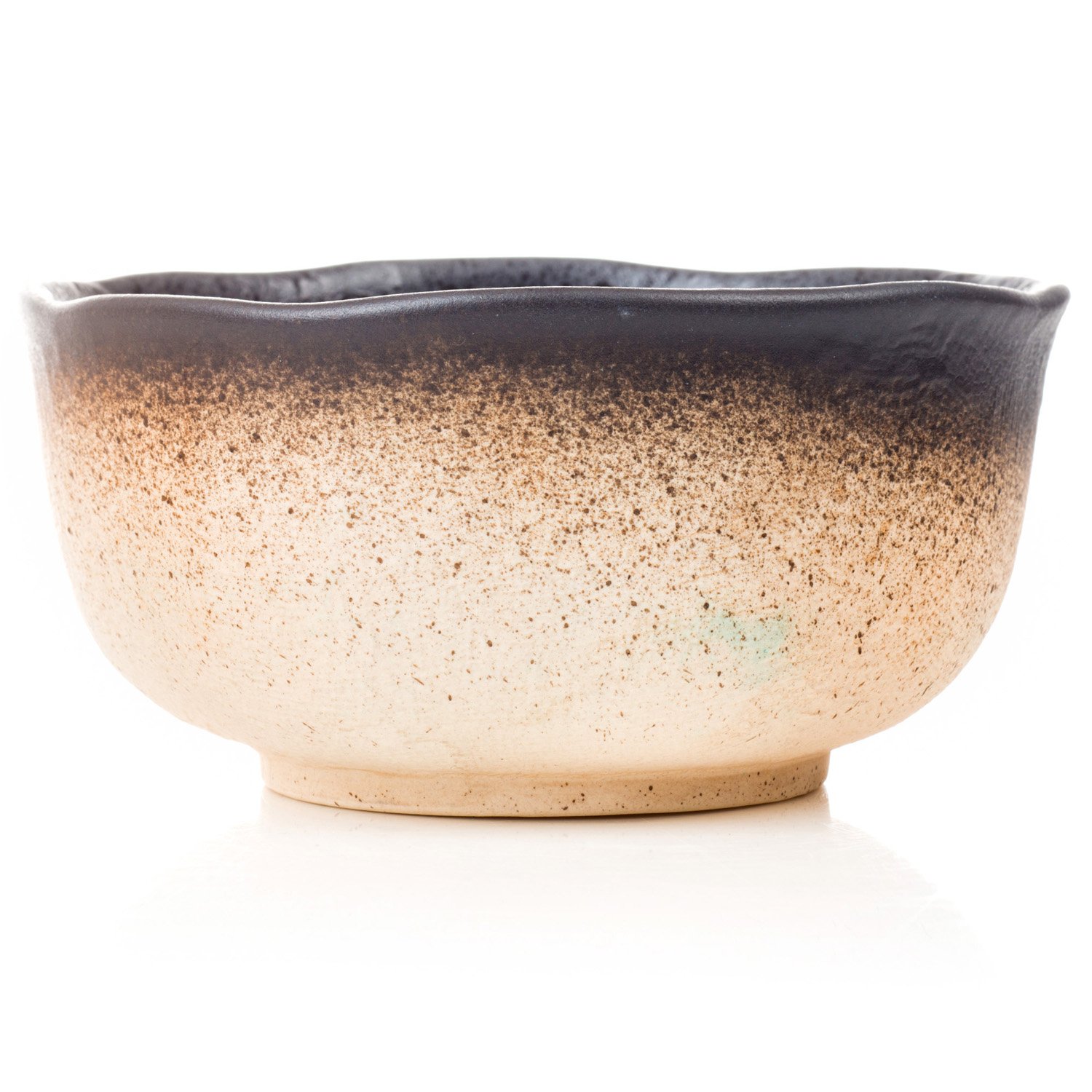 Blau Crackleglaze Japanische Keramik-Schalen Mit Stäbchen-Set Für Nudeln, Suppe & Sushi - Türkis Glasur