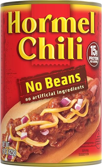 Hormel Chili No Beans, 15-Ounce Pack of 6