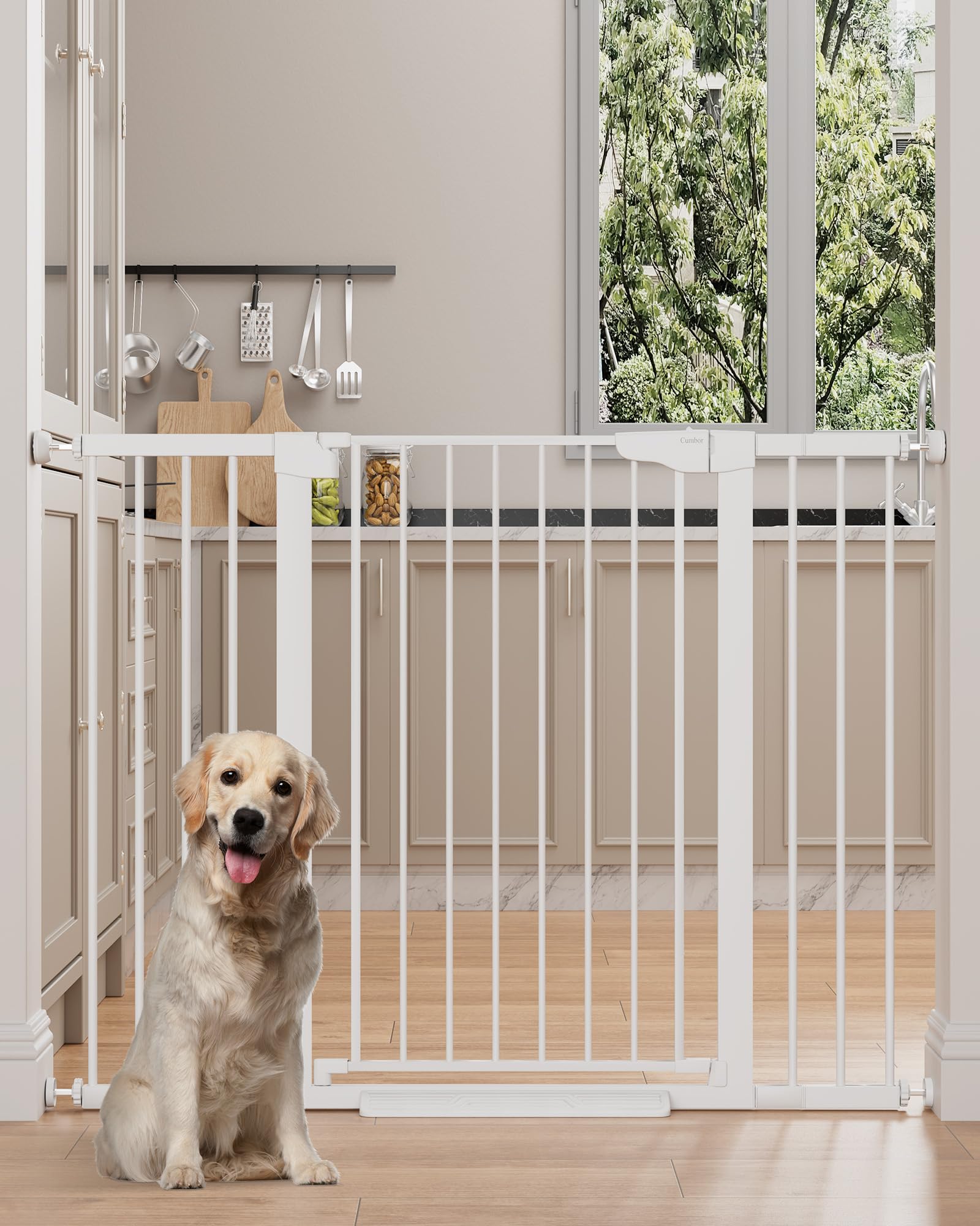 Cumbor 30-40.6 in Baby Gate for Stairs and Doorways, Dog Gate Indoor Black — Amazon image 28
