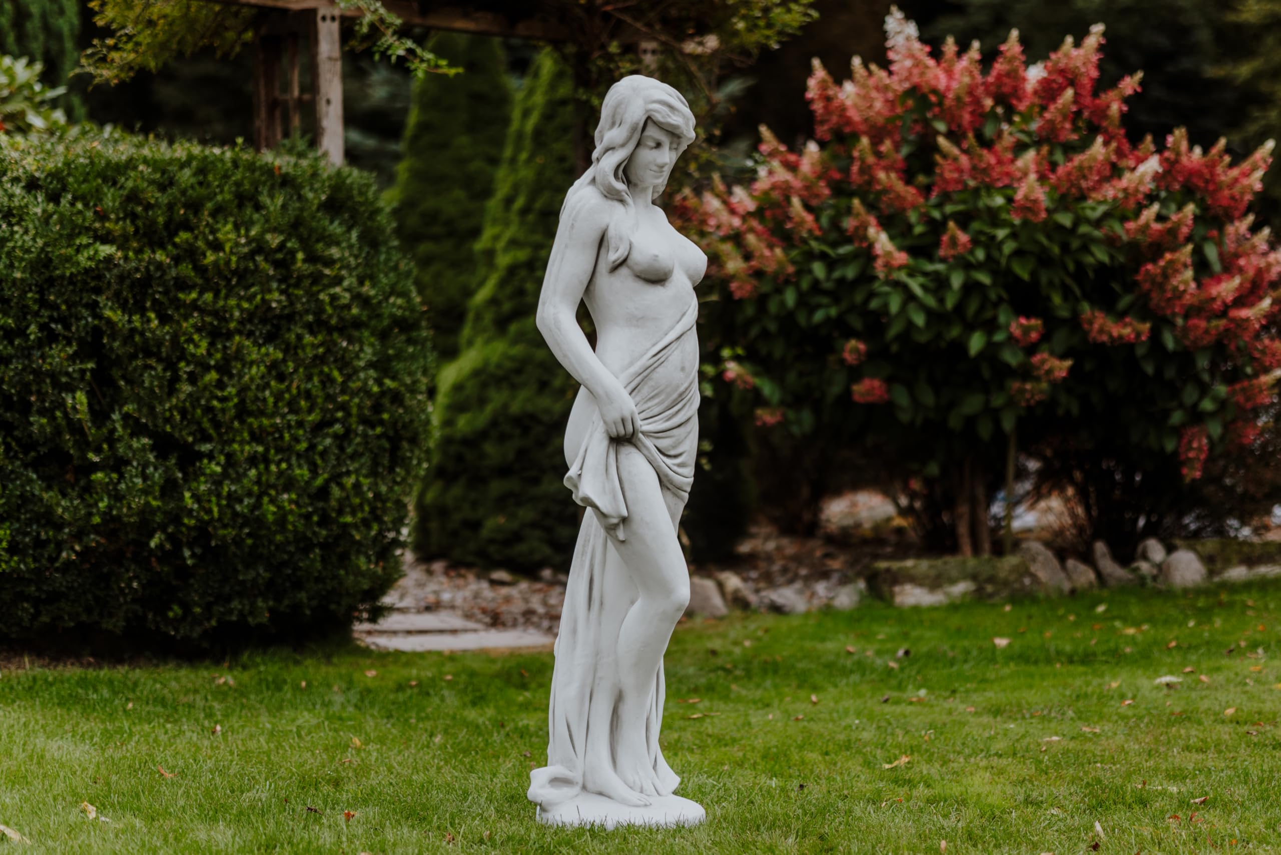 gartendekoparadies.de Erotische Frauen-Statue, Steinfigur, Steinguss, Grau, Frostsicher, H. 149 cm, 144 kg für Außenbereich