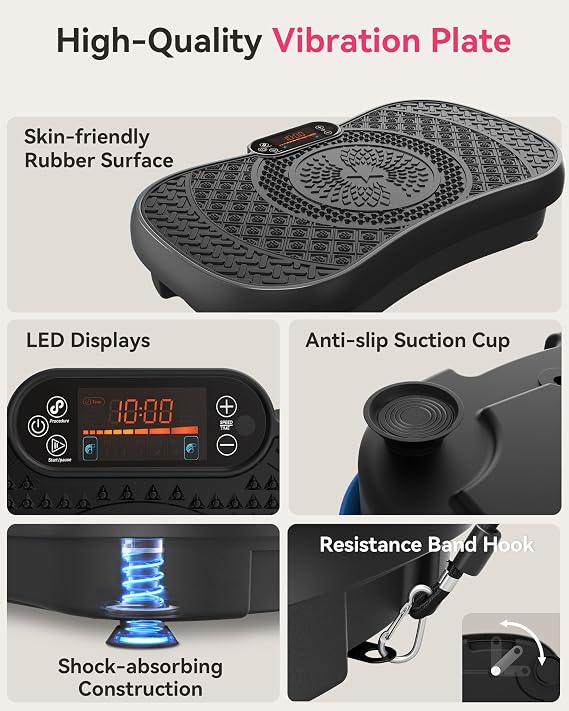 Vibration Plate, 180KG Fitness Vibration Trainer Exercise Machine