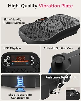 Vibration Plate, 180KG Fitness Vibration Trainer Exercise Machine