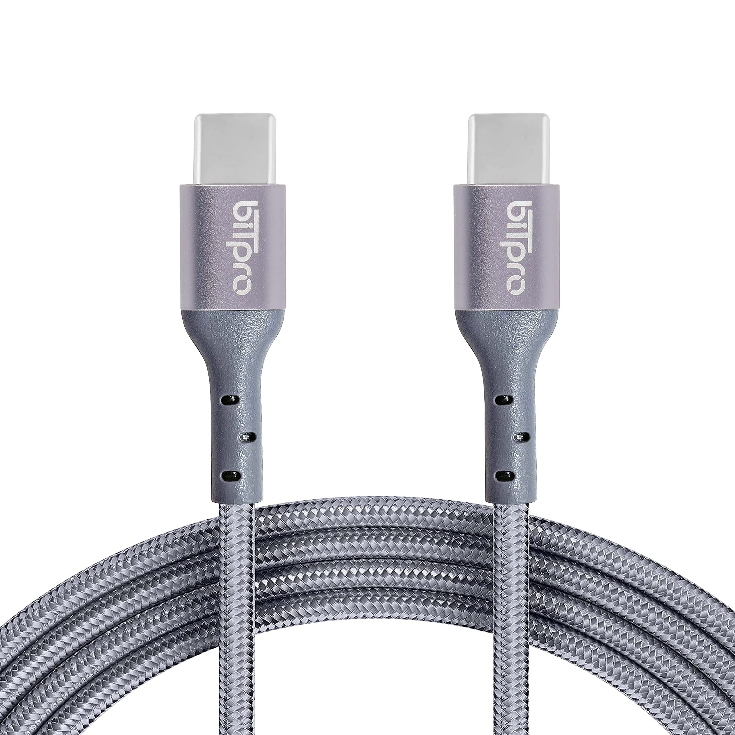 Bitpro USB Type-C To Type-C Nylon Braided Cable, 3A Fast Charging & 480 Mbps Data Transfer, For Mobile & Laptops (3 Feet, Grey) (B0B31F8Z9J) Amazon Price History, Amazon Price Tracker