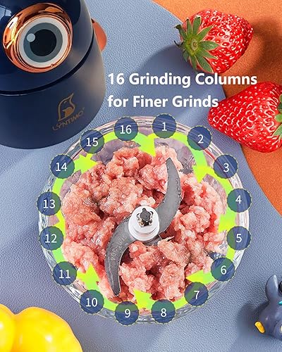 Miniatura 9 de Lyntimo Fabricante de alimentos para bebés, juego de procesador de alimentos para bebés de vidrio de 8 cuchillas para verduras, frutas, carne,