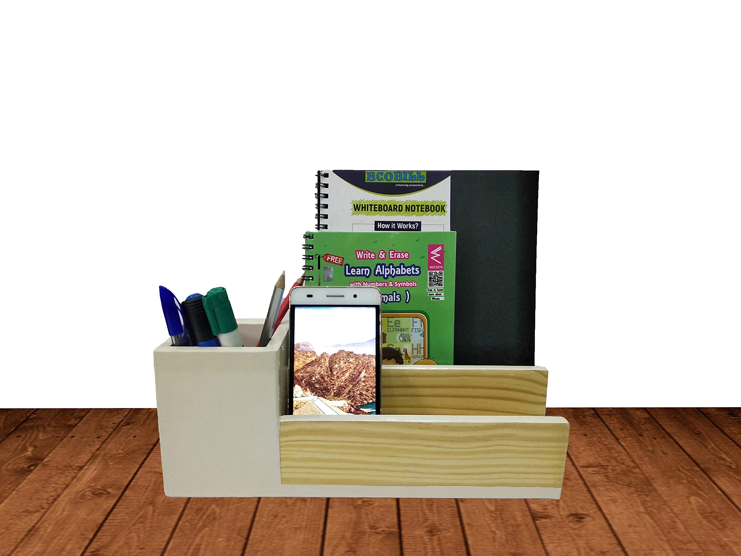 ECOBILL Multi purpose Wooden Pen Stand
