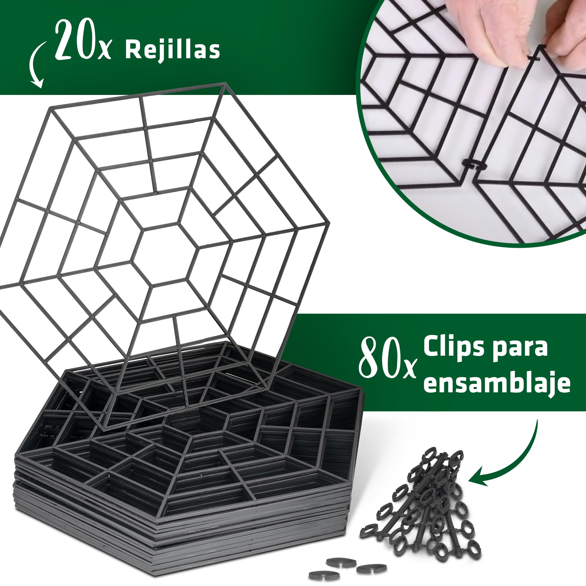 GARDIGO® Set de 20 Rejillas para Estanques | Ahuyentador de Garzas | Protección de Estanques contra Aves Pájaros Garzas Gatos | Rejilla Protectora para Gatos | Malla Protectora para Estanque Flotante