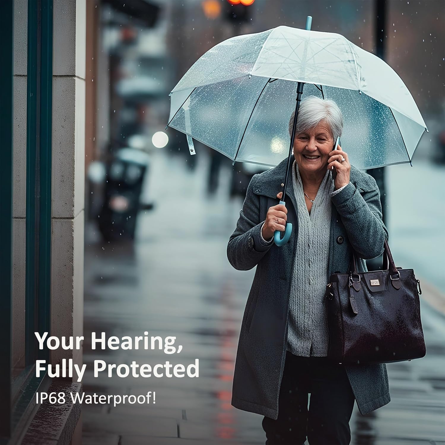 Bluetooth Hearing Aids with Mobile app, 50-Channel with AI Deep Noise Reduction - Bluetooth Rechargeable Hearing aids Resist Sweat, Water with Charging, Drying case and Remote Controller