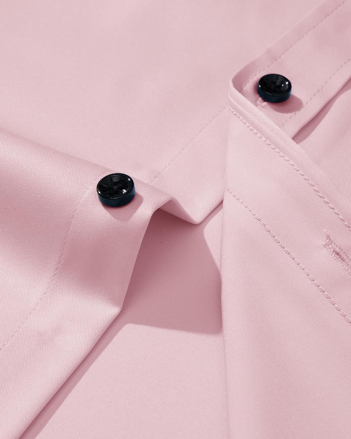 Alimens & Gentle Men's Dress Shirts Long Sleeve Wrinkle Free Stretch Business Casual Wedding Button Down Shirt - Image 4