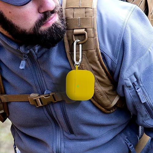 Vista 34 de Funda compatible con AirPods de tercera generación, accesorios de protección de silicona con llavero y kit de limpiador para mujeres y hombres, LED