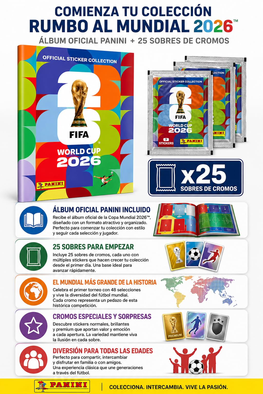 Álbum Caja x 104 Sobres MUNDIAL 2026 - PANINI Álbum Caja x 104 Sobres MUNDIAL 2026 - PANINI