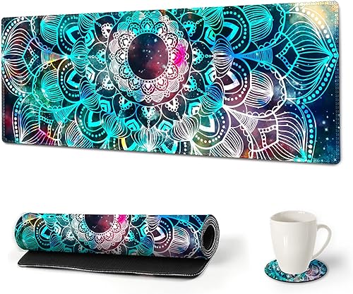 Miniatura 1 de AIMSA Alfombrilla de mouse grande para juegos extendida con borde cosido, alfombrilla de mouse para teclado y mouse con base de goma antideslizante,