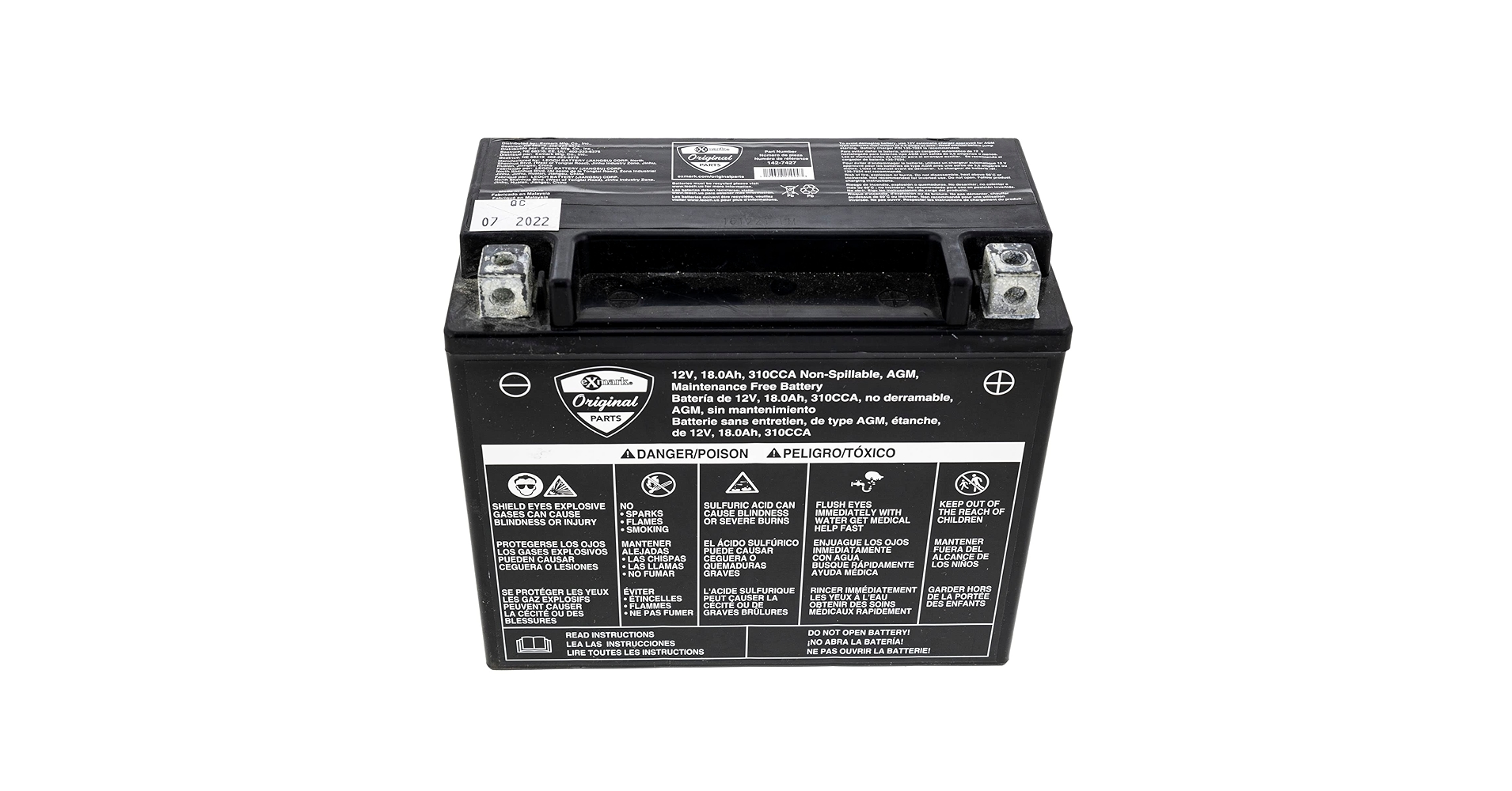 Amazon.com: Exmark 142-7427 AGM Battery Lazer Z Staris E X