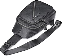 Vista 45 de LUKZIJAES Bolso bandolera de cuero genuino para hombre marrón (#1-Brown)