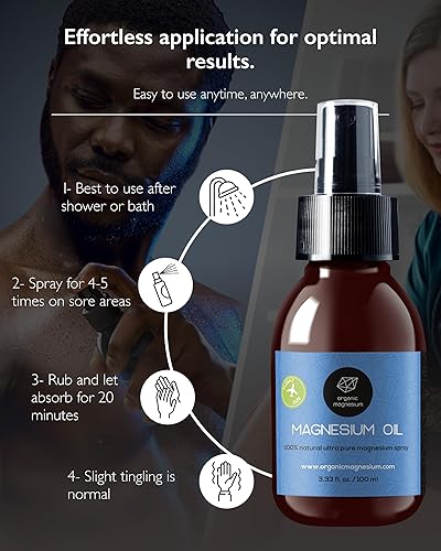 Miniatura 6 de Aceite en aerosol de magnesio  Cloruro de magnesio tópico 100% puro para calambres en las piernas del fondo marino antiguo de Zechstein  Perfecto