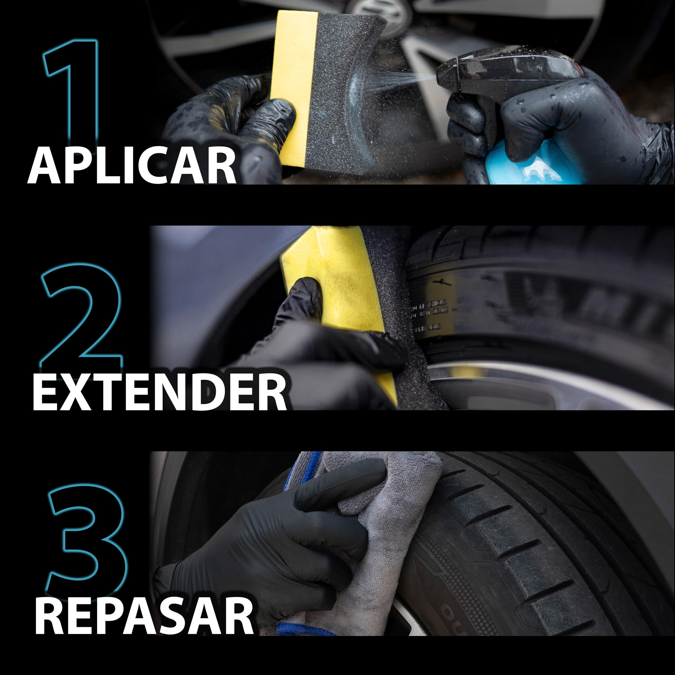 Rozjaśniacz i regenerator opon, tworzyw sztucznych, gumy zewnętrzne - GxDetail - Tyre Recover (5 litrów)
