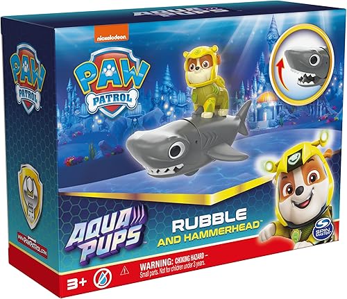 Miniatura 8 de Paw Patrol, Aqua Pups Rubble and Hammerhead - Juego de figuras de acción para niños a partir de 3 años