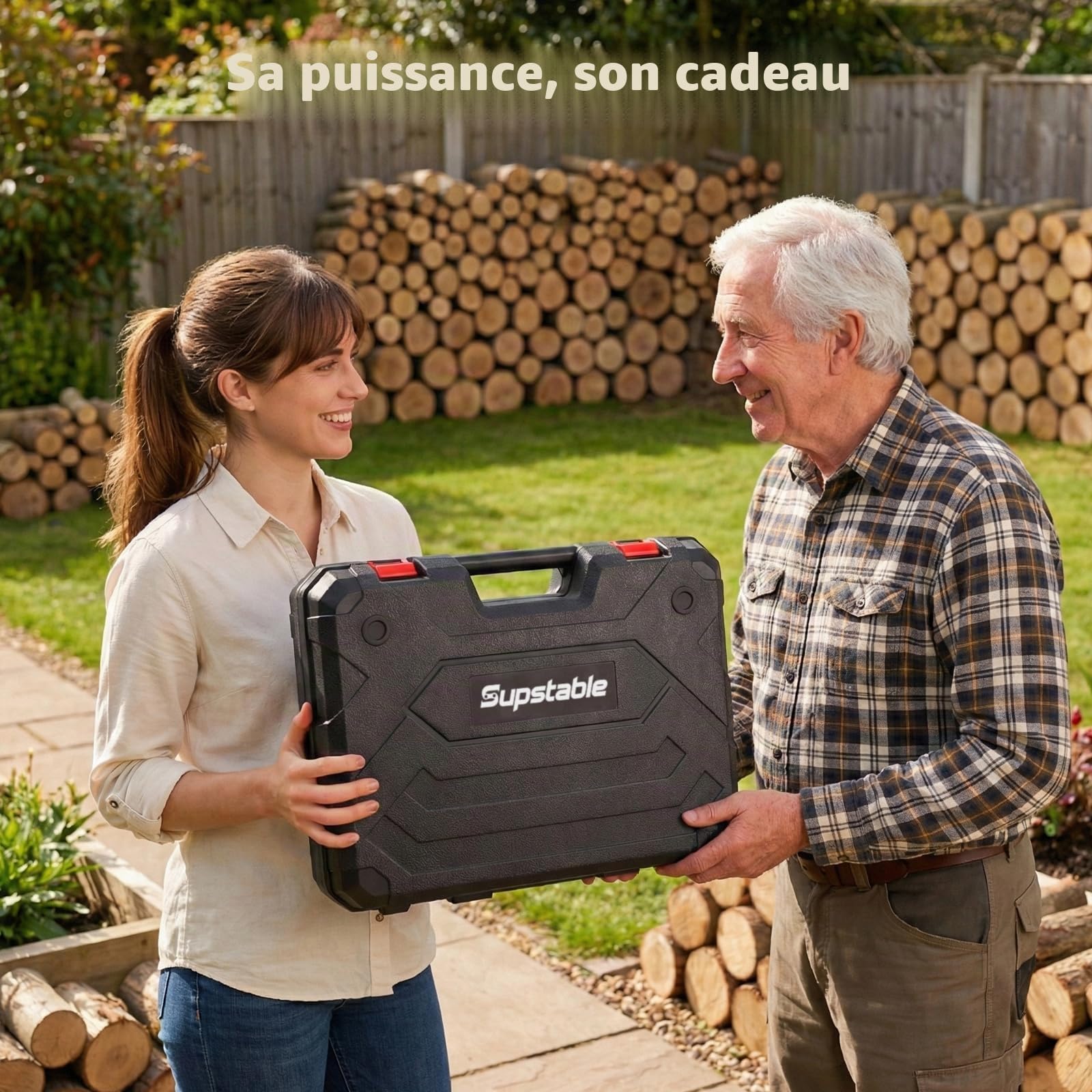 supstable Mini tronçonneuse, avec batterie 4.0