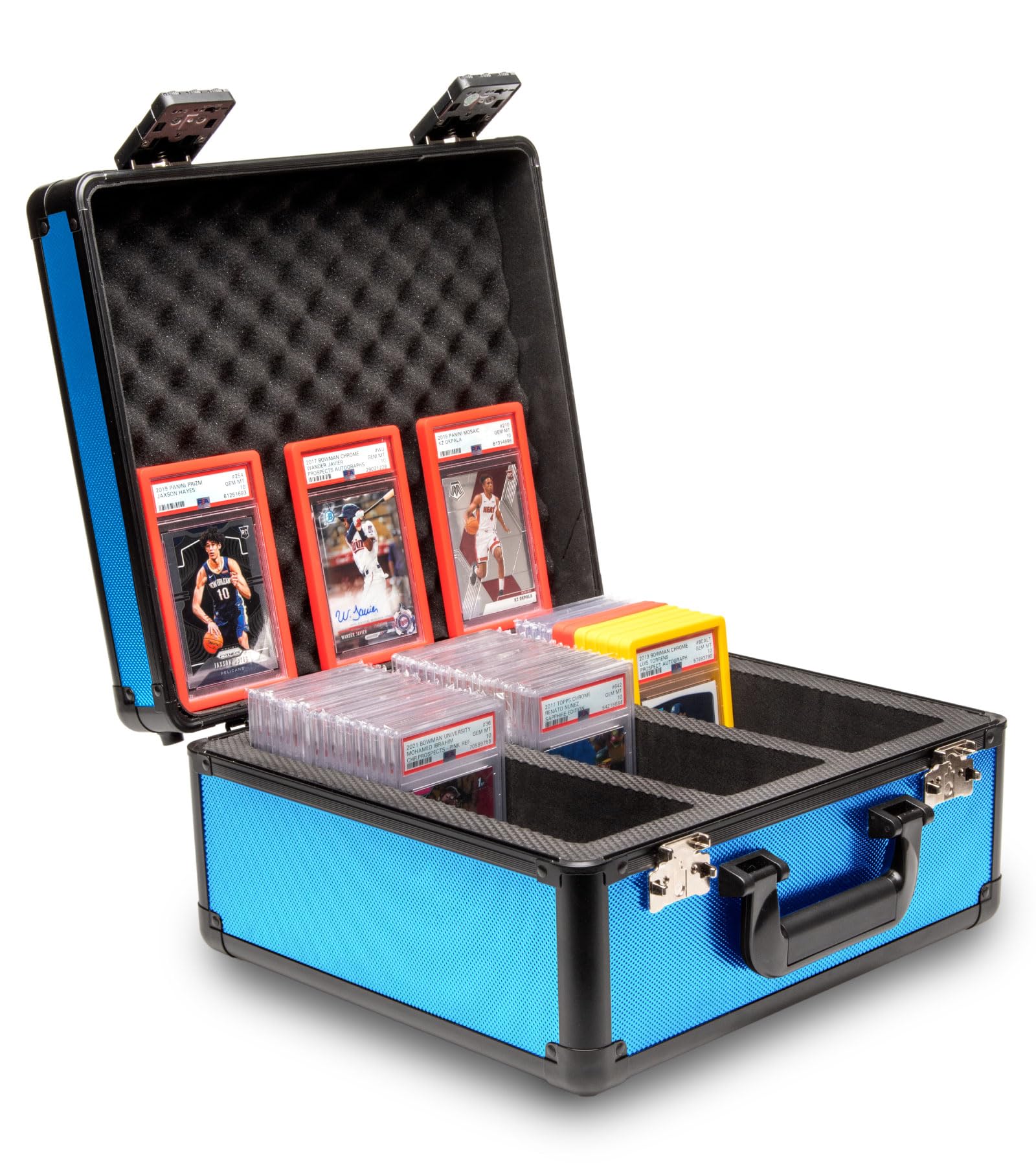 Panopply SLAB ARMOR 3 Row Graded Card Storage Box PSA Card Slab Case For Graded cards Hold 120+ Slabs Graded Card Case PSA Graded Card Storage Sports Baseball Card Collector Gifts (ROYAL BLUE)