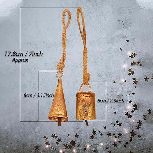 Miniatura 2 de Vivanta Decoraciones de Navidad  Campanas para manualidades, decoración del hogar, adornos de campanas de Navidad, campanas de Navidad para