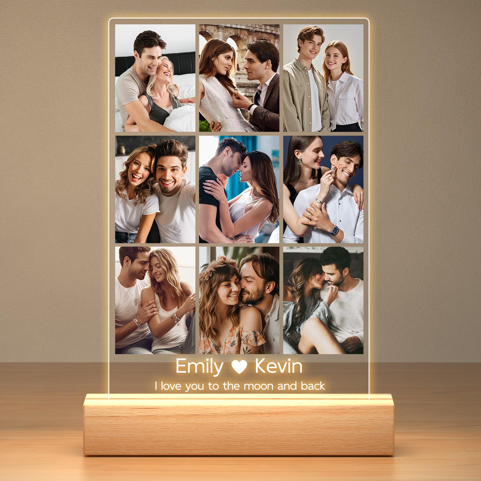 Personalised Photo Frame Anniversary Photo Gifts for Women Men Her Him โ image 1