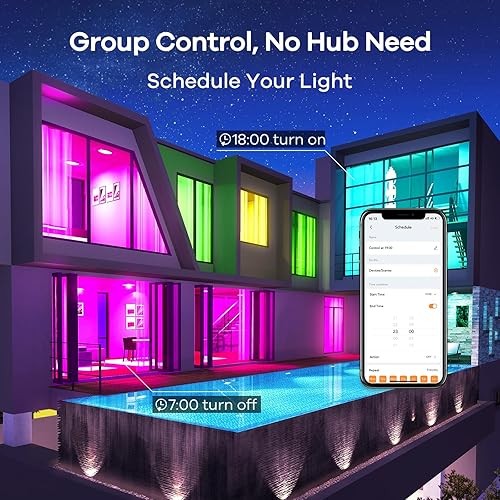 Miniatura 28 de Linkind Bombillas inteligentes WiFi, bombilla Alexa funciona con Alexa, Google Home, RGBTW 16 millones de bombillas que cambian de color regulables