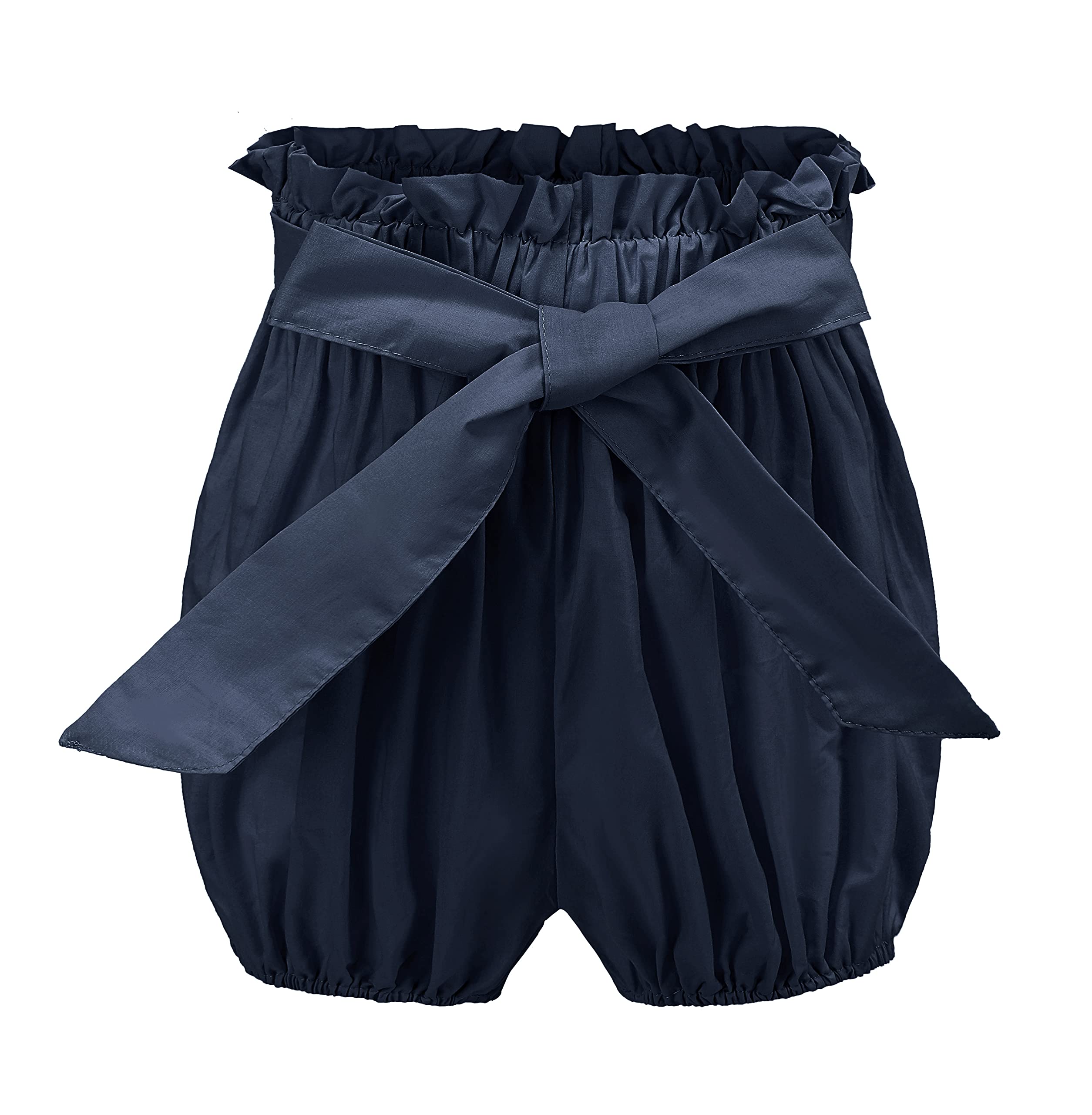 SymunniaToddler Baby Girl Bowknot Ruffle Shorts Elastic High Waist Bubble Bloomers Summer Clothes