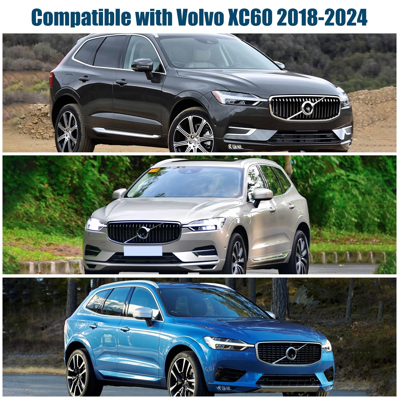 Autovoorruit, zonneklep, vervanging voor Volvo XC60 2018-2024, opvouwbare zonwering voor de voorruit, om 99% UVR te blokkeren en je voertuig koeler te houden