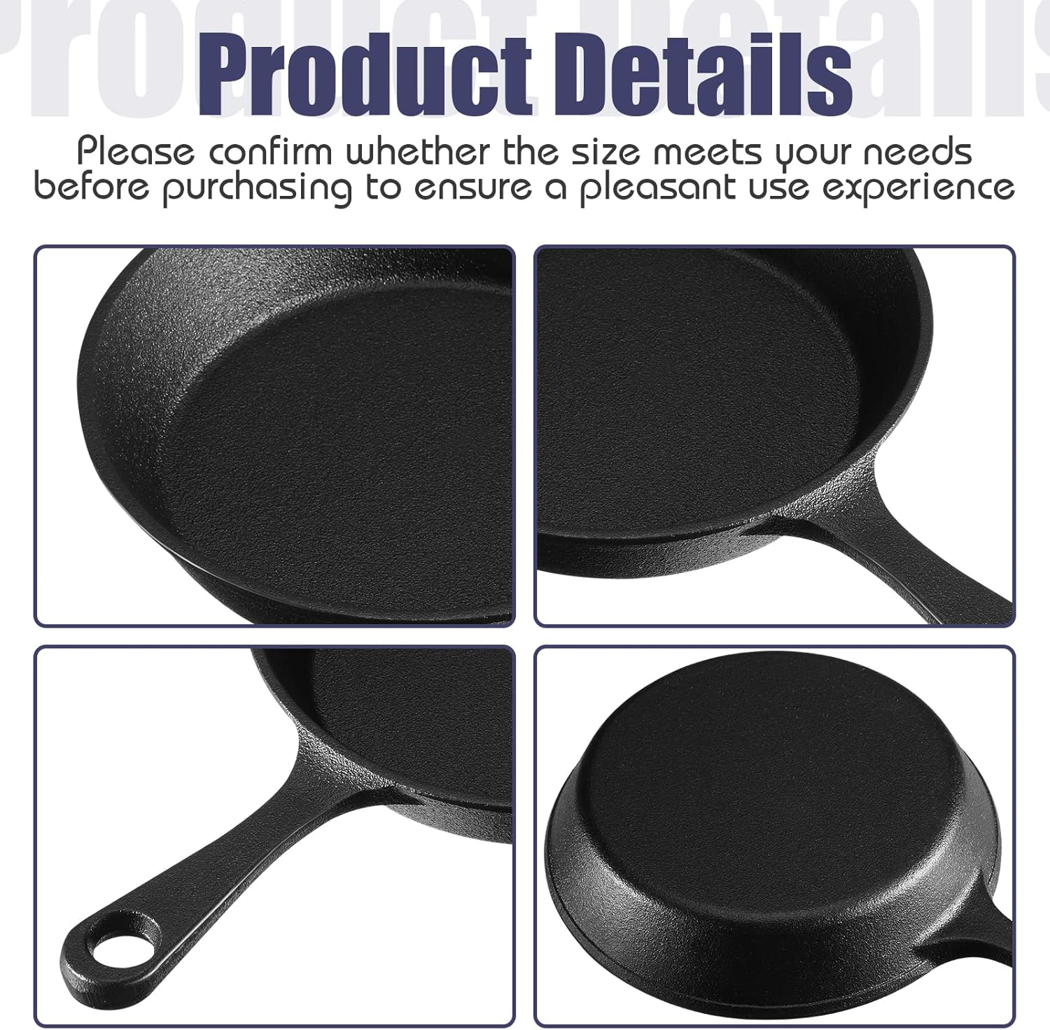 Skylety 10 Sets 6. 3 Inches Mini Cast Iron Skillets Small Black Sizzling Plate Cast Iron Skillets Frying Pan Set with Oil Brush for Indoor Outdoor Restaurant Kitchen