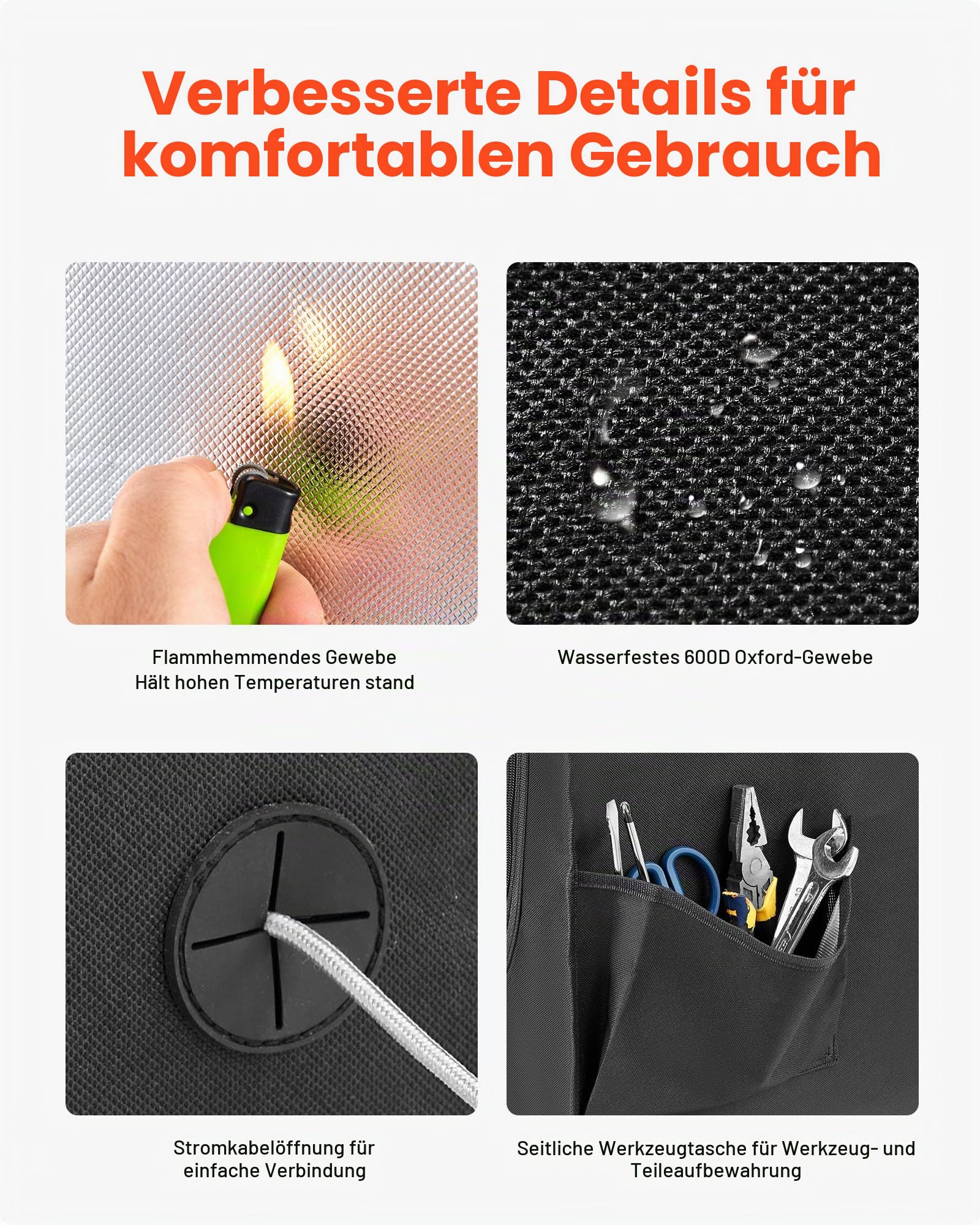 VEVOR 3D-Druckergehäuse Druckerzelt (70x75x90 cm), staubdichte & wasserfeste Schutzhülle mit konstanter Temperatur & LED-Beleuchtung, kompatibel mit gängigen Modellen von Creality/ELEGOO/Anycubic